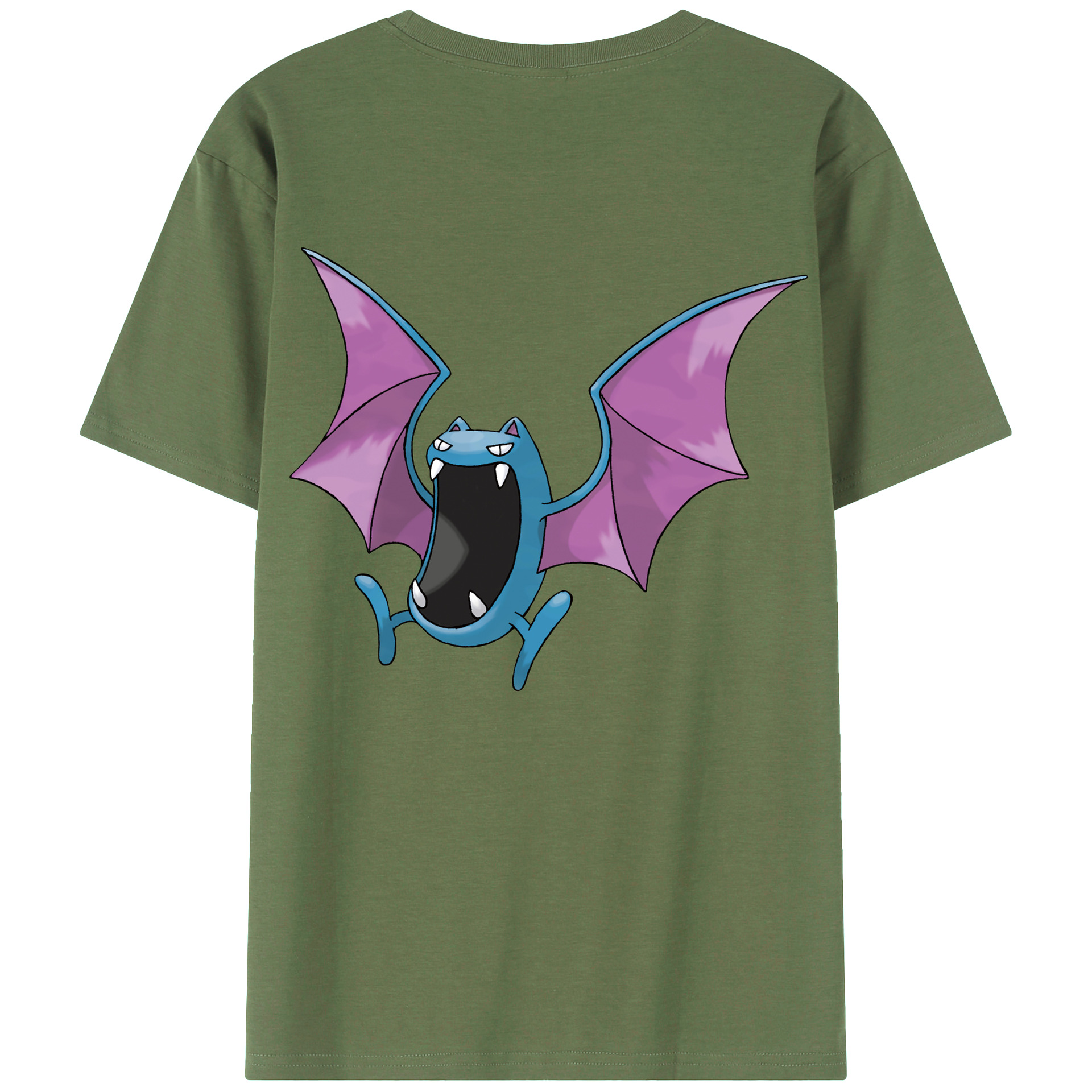 （画像用） ポケットモンスター Pokémon 綿100％ メンズ半袖Tシャツ（バックプリント） 通気性
